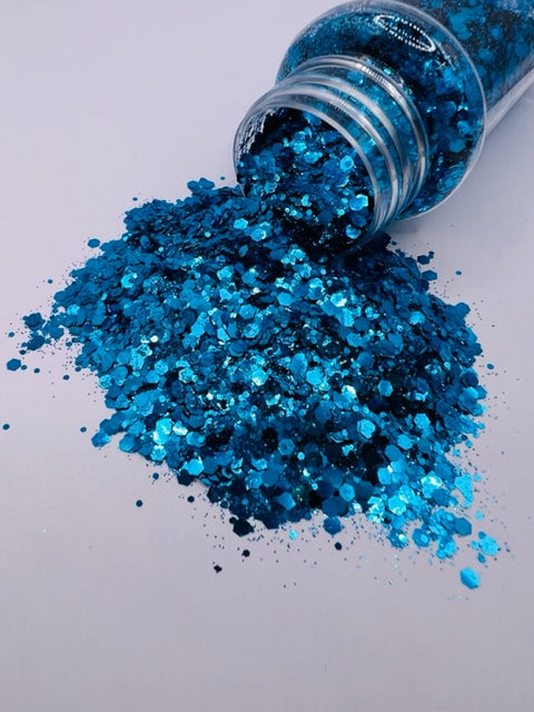 Blue Razz- Mixed Blue Glitter