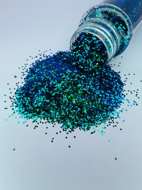 Emerald Blue 2- Mini Chunky Color Shift Glitter