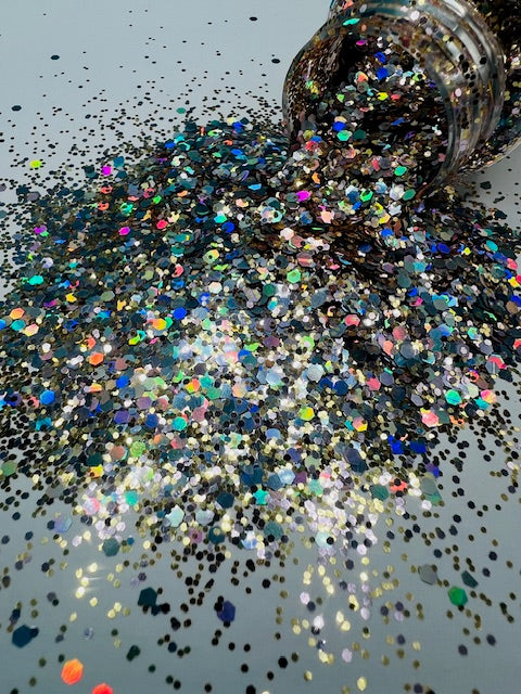 Hypnotize- Gold and Silver Holographic Mixed Glitter