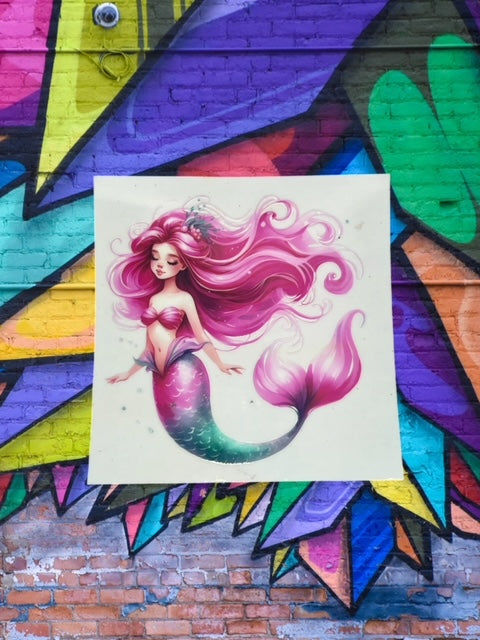 238. Pink Mermaid Decal