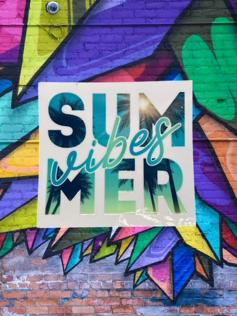 247. Summer Vibes Blue Decal