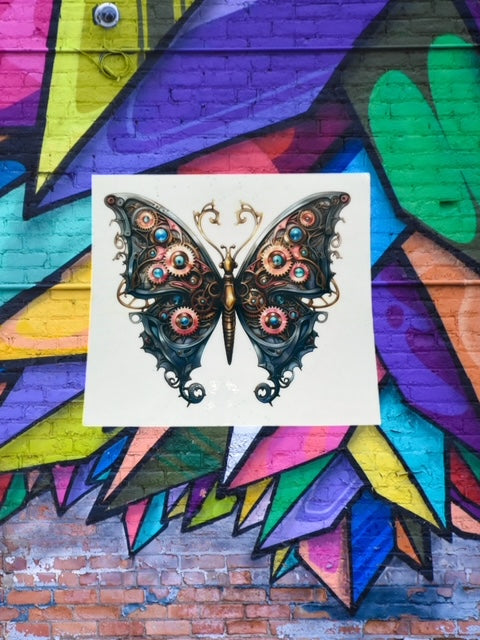 282. Steampunk Butterfly Decal