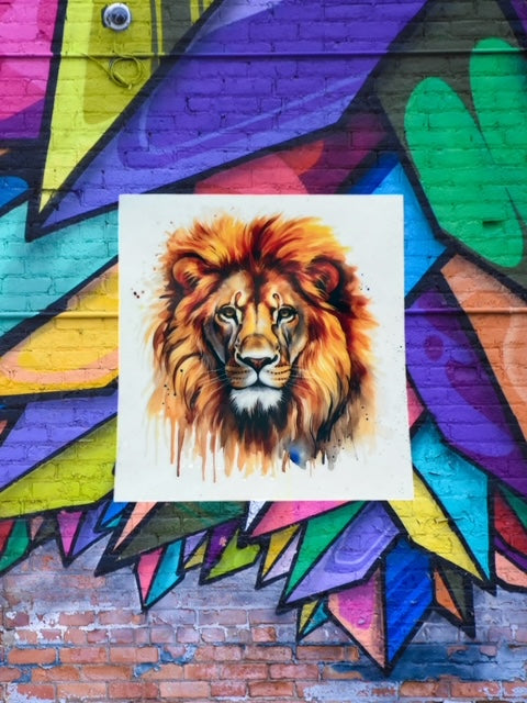 280. Lion Face Decal