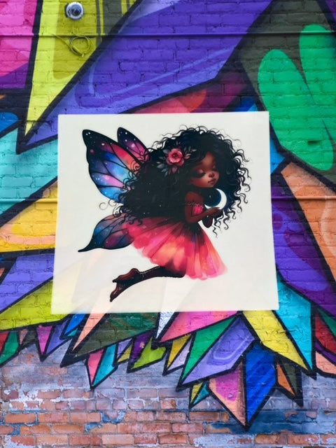 279. Brown Girl Fairy Decal