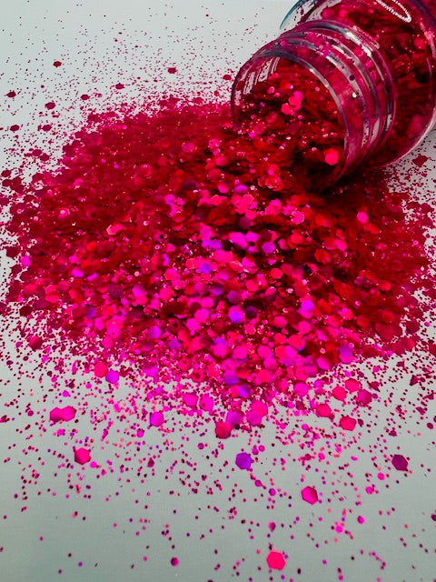 Pink Magnolia- Metallic Pink Pearl Color Shift Mixed Glitter