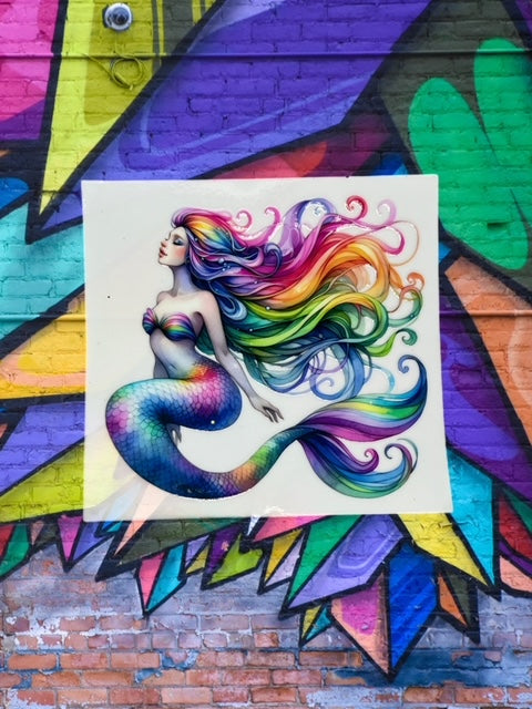 313. Rainbow Mermaid Decal