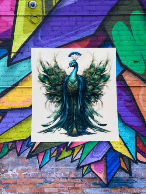 324. King Peacock Decal