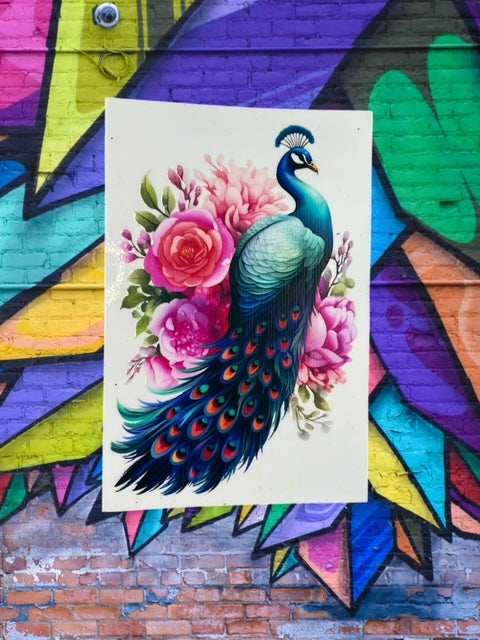 319. Large Peacock Decal