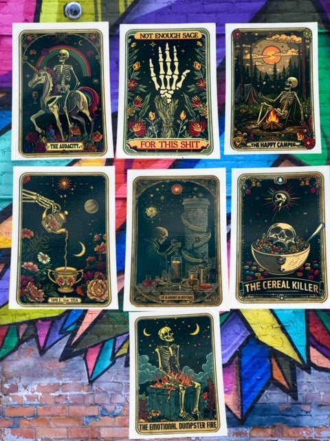 338. Skeleton Tarot Card Decal Bundle 2