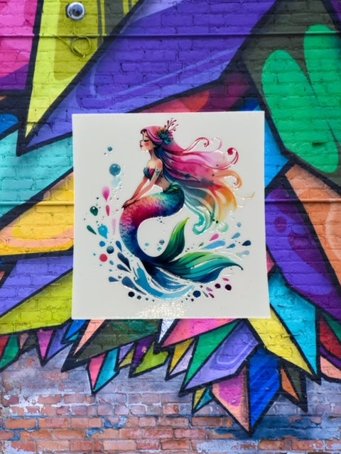 350. Rainbow Mermaid Decal