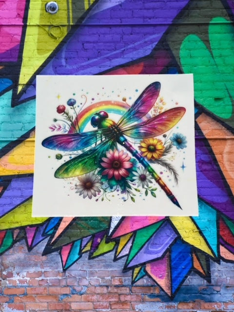 363. Rainbow Dragonfly Decal