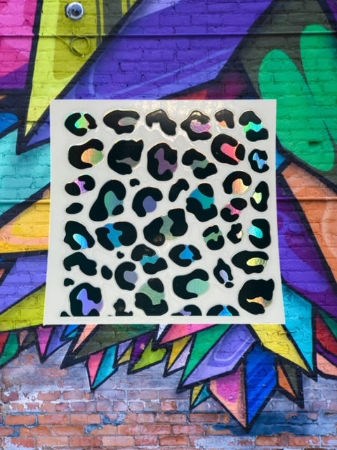 367. Holographic Leopard Decal
