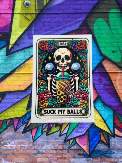 370. Suck My Balls Tarot Card Decal