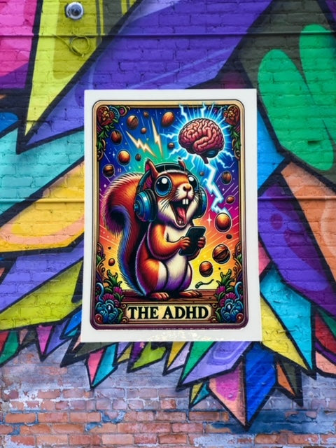 368. The ADHD Tarot Card Decal