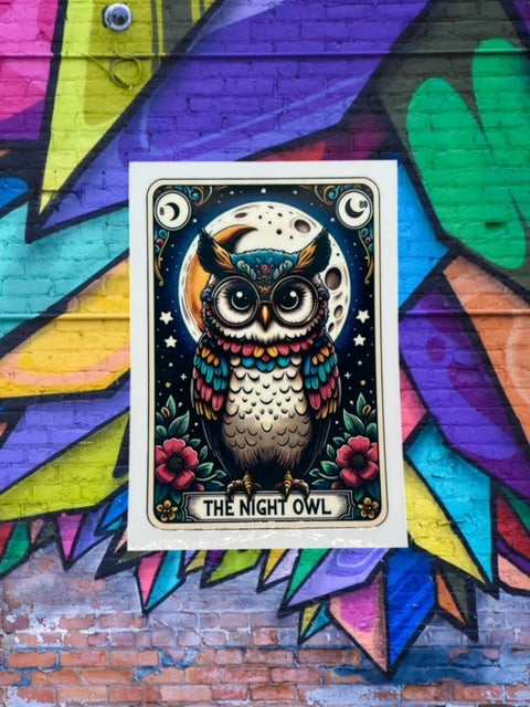 367. The Night Owl Tarot Card Decal