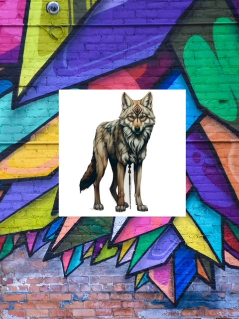 86. Tribal Wolf Decal