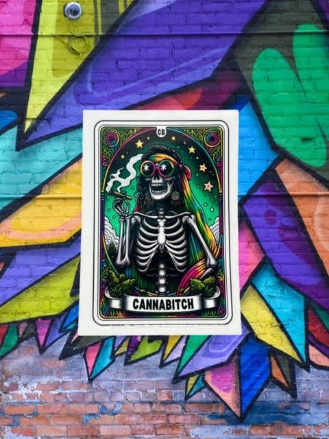 394. Cannabitch Tarot Card Decal