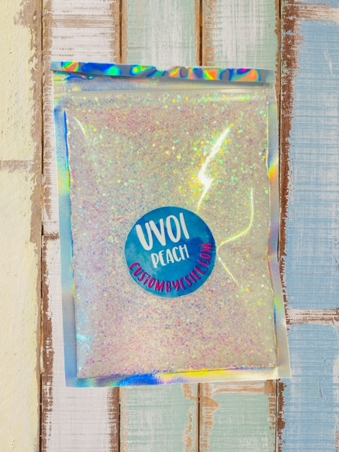 UV01- Peach UV Color Changing Glitter
