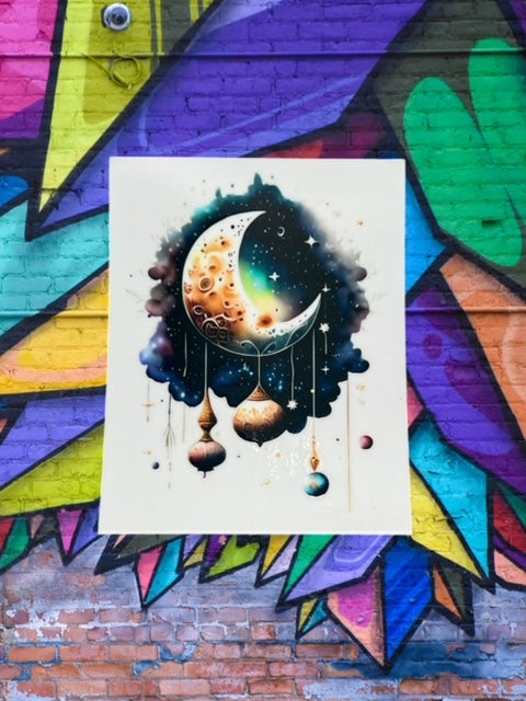 398. Decorated Moon Decal