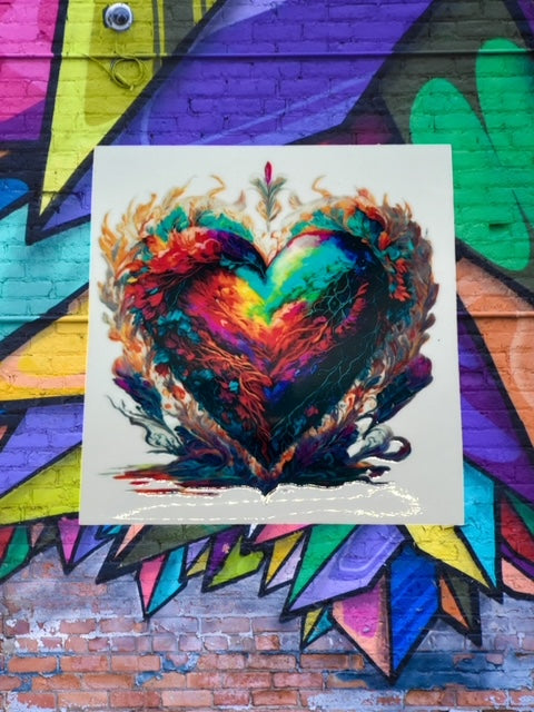 157. Rainbow Fire Heart