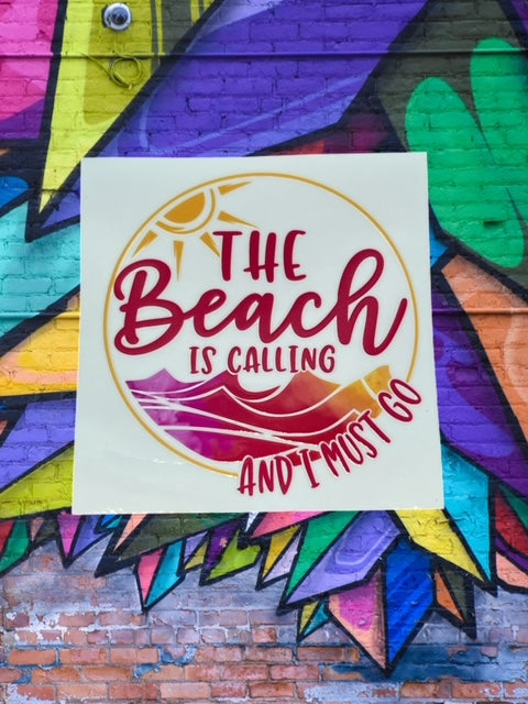 174. The Beach is Calling Decal