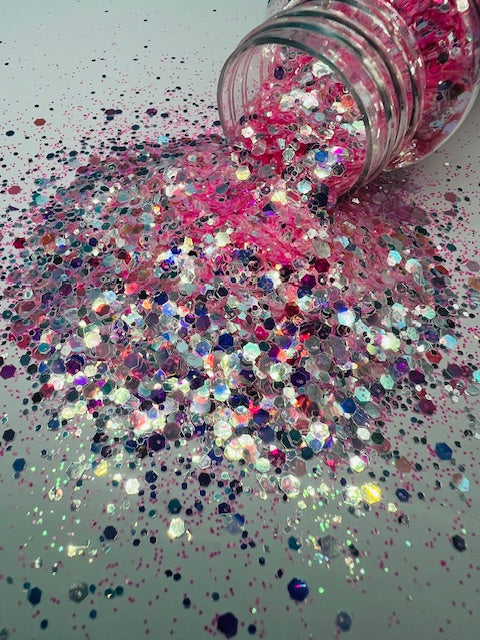 3AM- Pink Mirrored Chunky Mixed Glitter