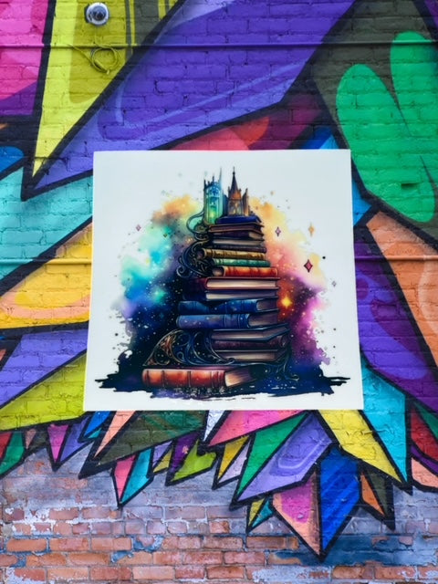 212. Fantasy Book Stack Decal