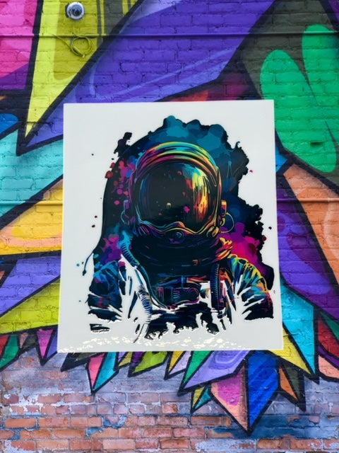 211. Colorful Spaceman Decal