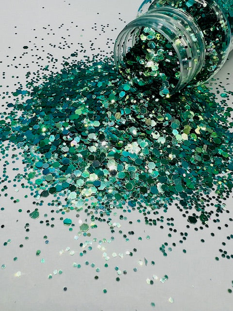 Tropical Luxe- Green Chrome Color Shift Mixed Glitter