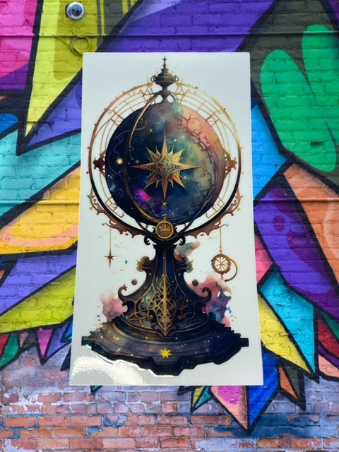 222. XXL Multicolored Astrolabe Decal