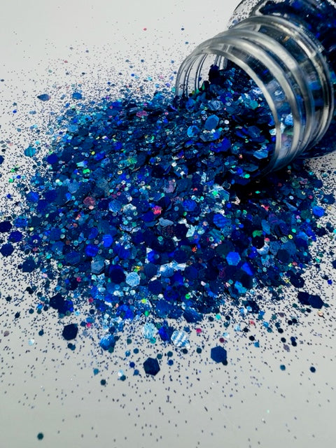 Daydream- Deep blue holographic mixed glitter