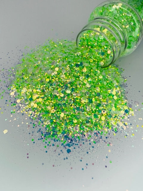 Margaritaville- Neon Green Glow Glitter