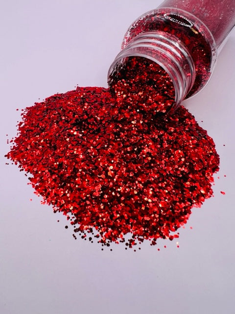 Red Hot Chili Peppers- Mini Chunky Red Glitter