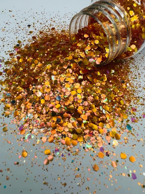 Candy Corn- Custom Mixed Metallic Orange Glitter