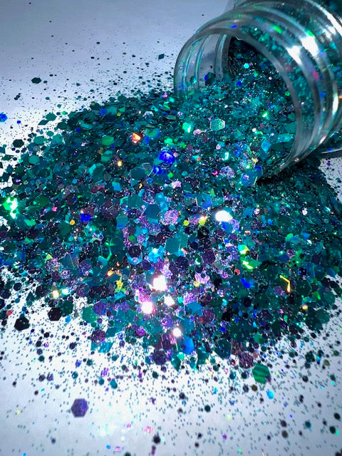 Cowgirl- Teal Purple Custom Mixed Color Shift Glitter