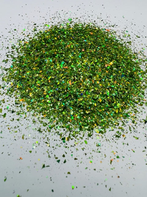 Kingslayer- Green Crushed Glass Color Shift Glitter