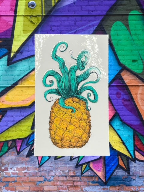 61. Octopus Pineapple Decal
