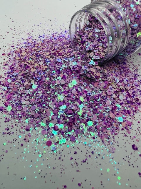 Panhandle Purple- Purple Yellow Color Shift Mosaic Glitter