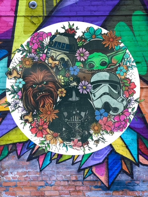 34. Floral Star Wars Decal