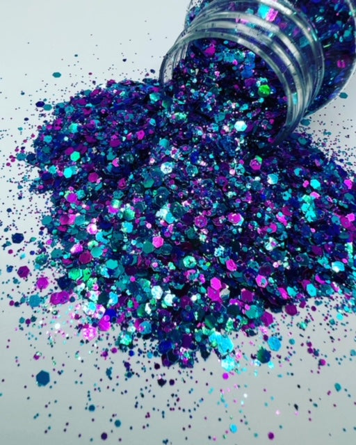 Supernova-Blue Purple Color Shift Custom Mixed Glitter