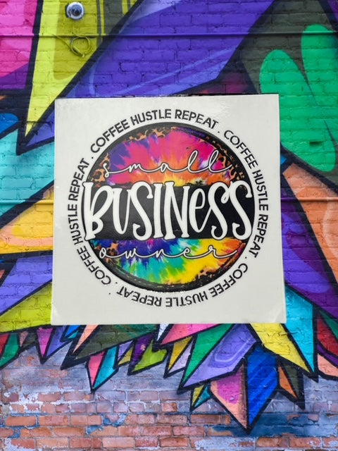 123. Tie Dye Small Business Owner Decal