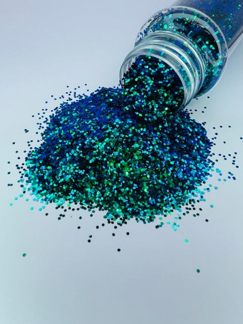 Emerald Blue 2- Mini Chunky Color Shift Glitter 4-1