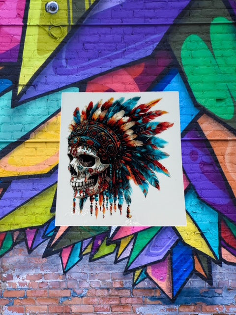 164. Tribal Skull Decal