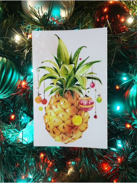 131. Christmas Pineapple Decal