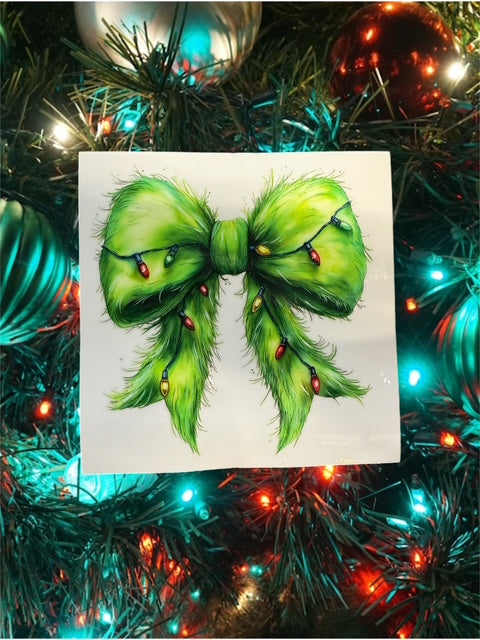 160. Green Guy Christmas Bow