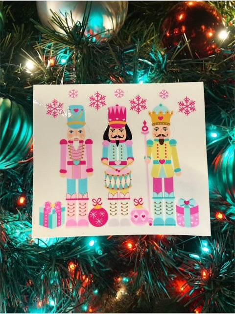 447. Pastel Nutcrackers Decal