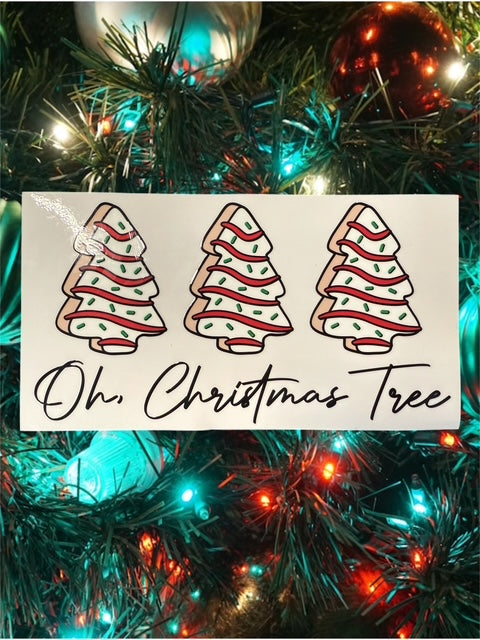 430. Oh Christmas Tree Large Decal