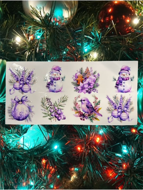 175. Purple Christmas Embellishment UVDTF