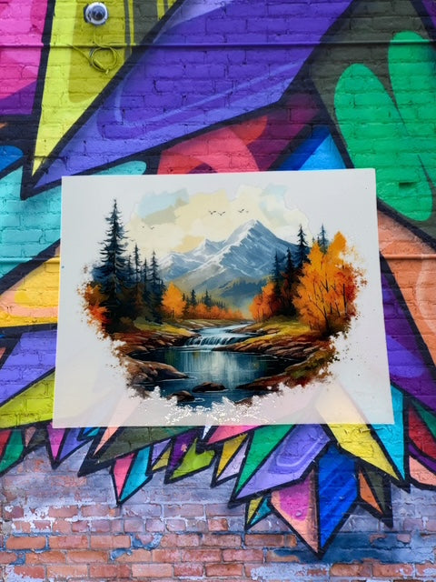 428. Mountain Scene Decal