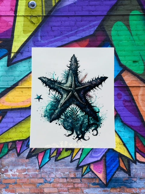 85. Gothic Starfish Decal